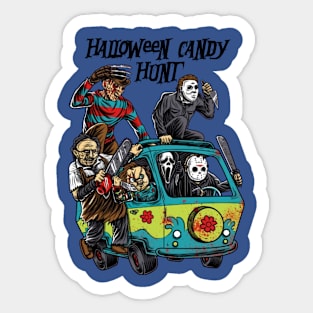 hallowen candy hunt Sticker